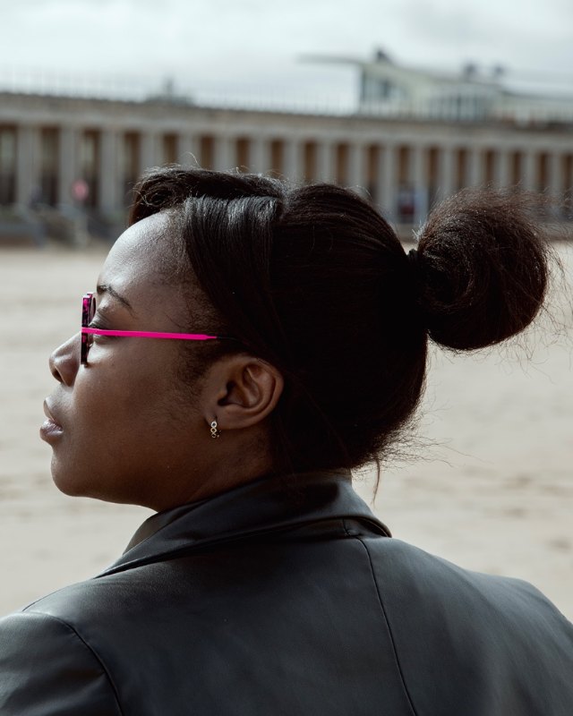 Magnolia looking out at the sea in Ostend