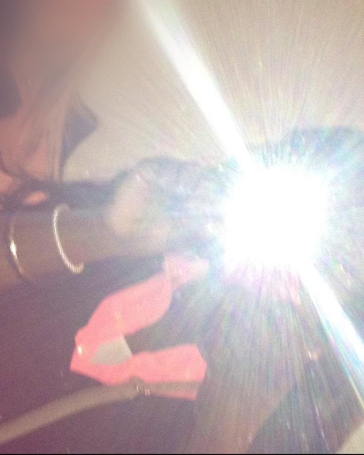 Magnolia taking a photo with flash